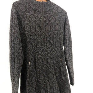 Dakini cotton blend sweater tunic buttons small